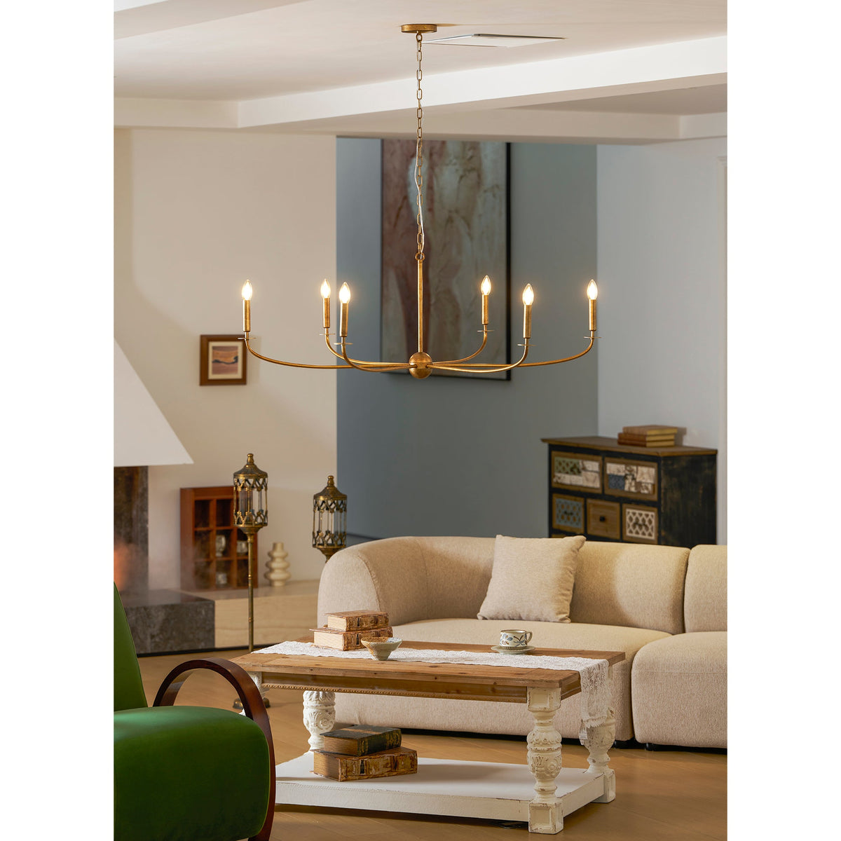 Grand Candle-style Farmhouse Chandelier