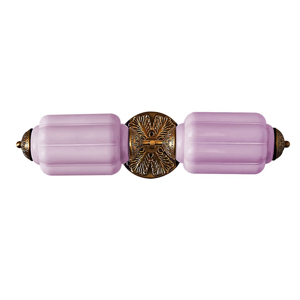 American Vintage Glass Lantern Shaped Horizontal Eloise Wall Sconce