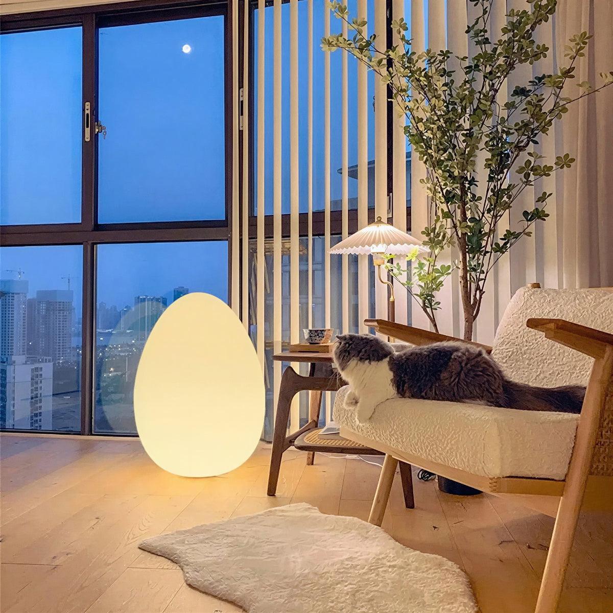 Egg-Shaped Floor Lamp