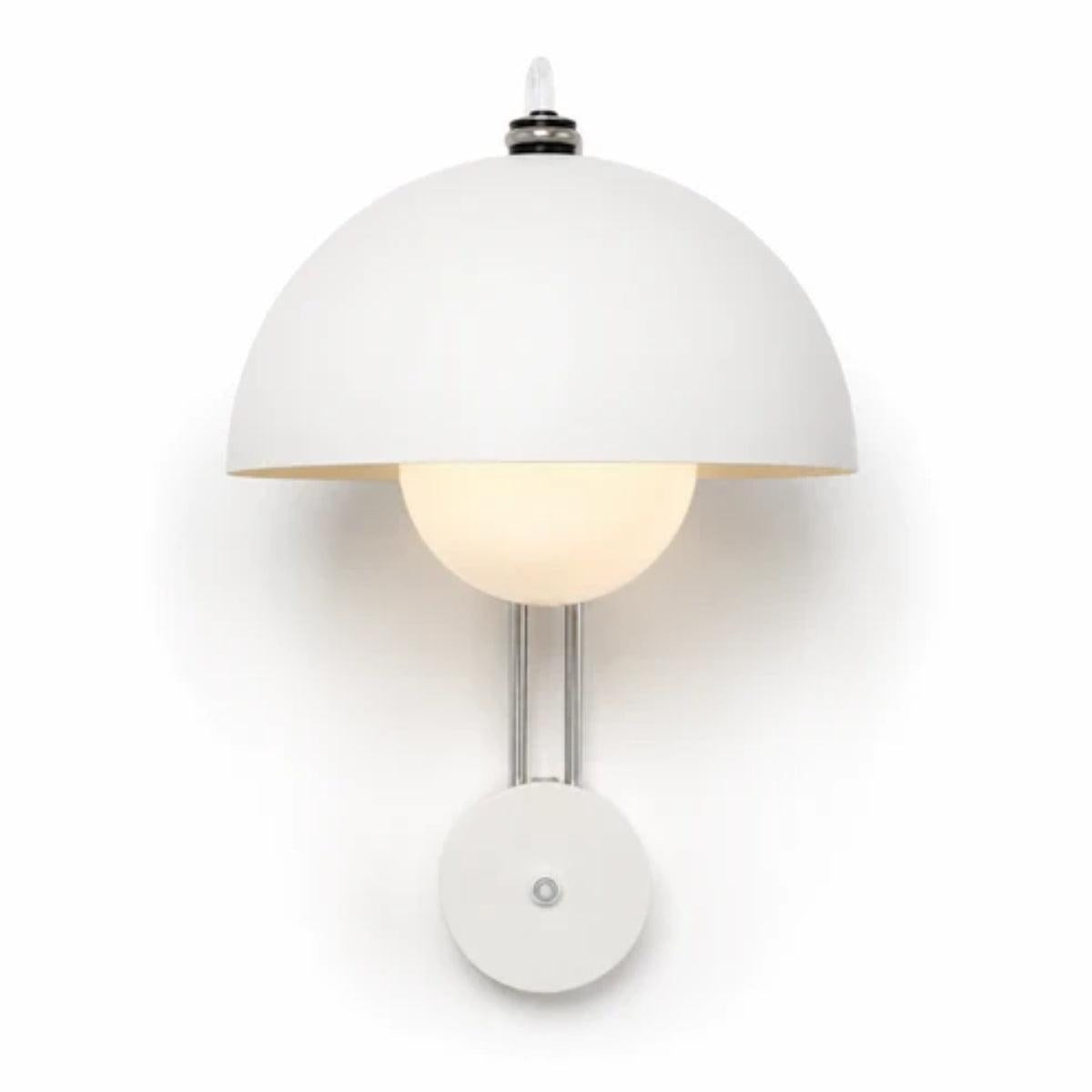 Flowerpot Styled Wall Sconce Light Fixture With Rounded Double Dome Shade