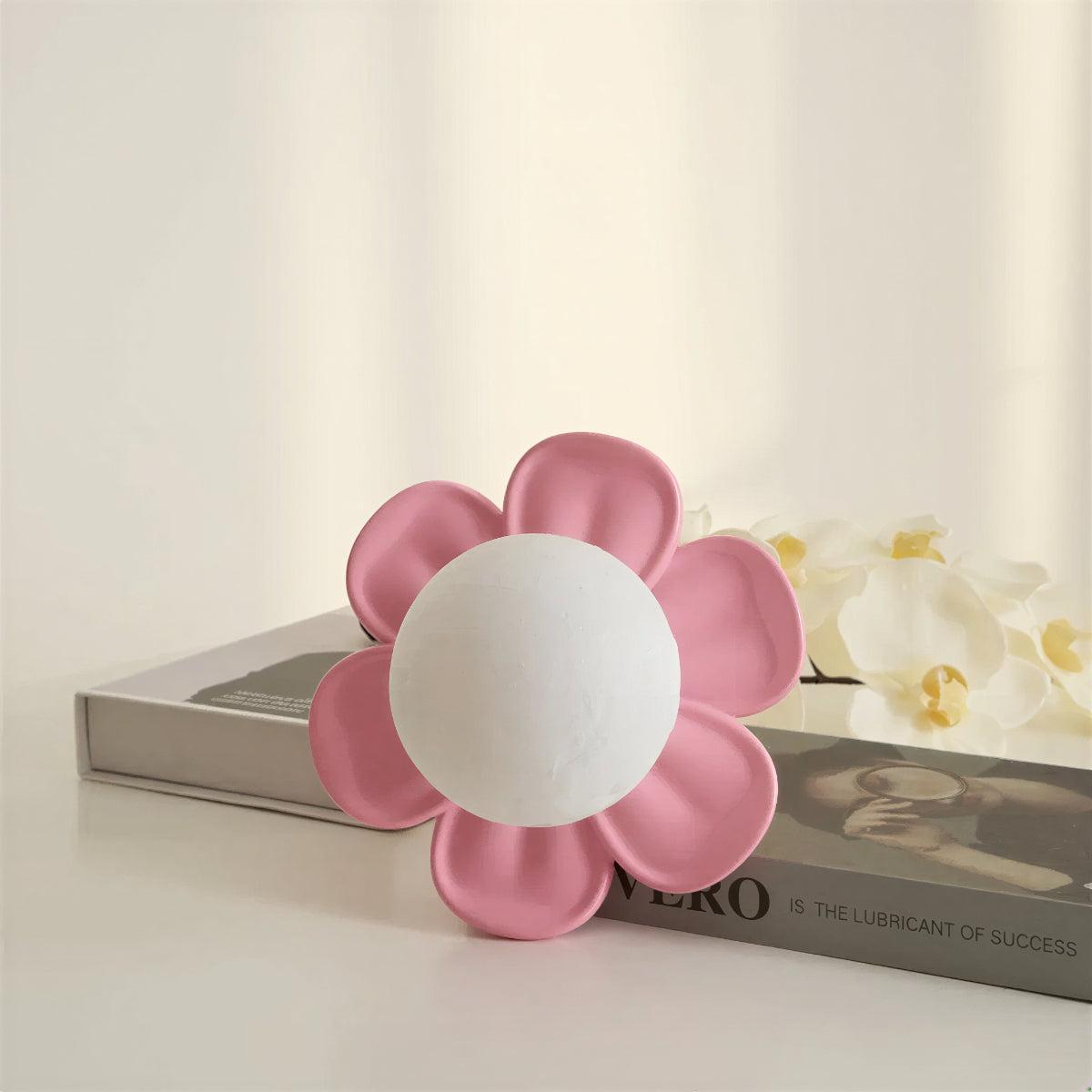 Flush Mount Flower Ceiling Light With Globe Shade