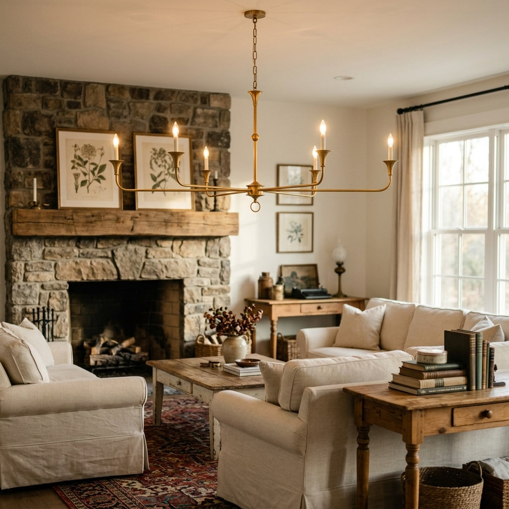 Unity Classic Vintage European Style Mid-century Bronze Chandelier