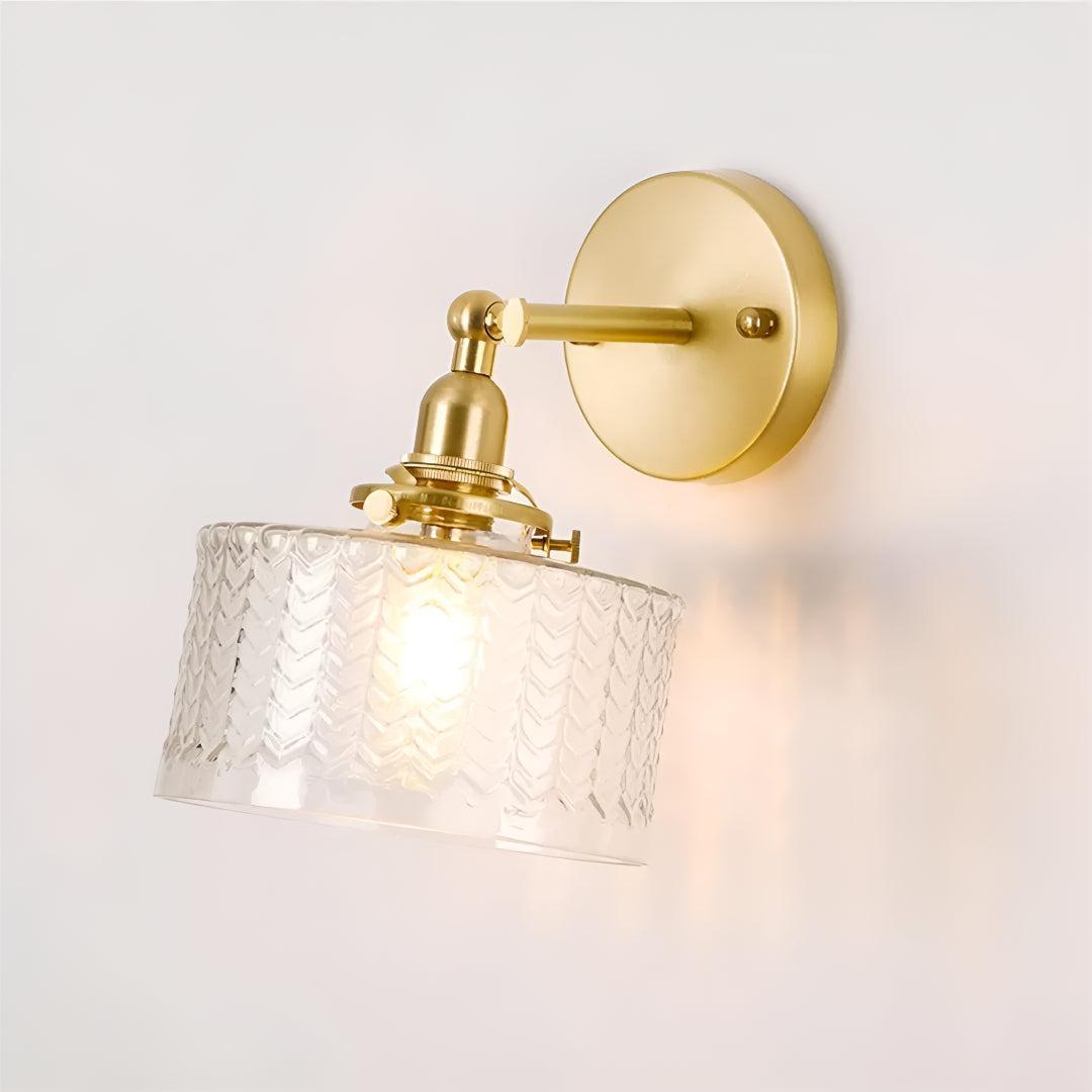 Glass Wall Lamp Light With Adjustable Shade for Home