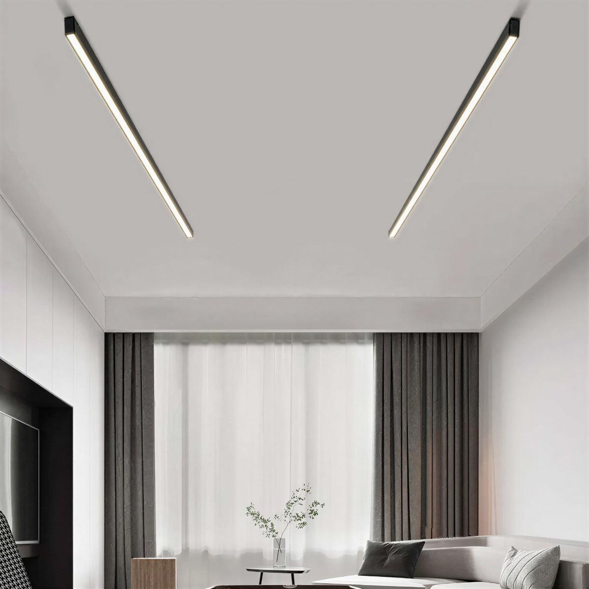 Linear Flush Mount Ceiling Light With Modern Design