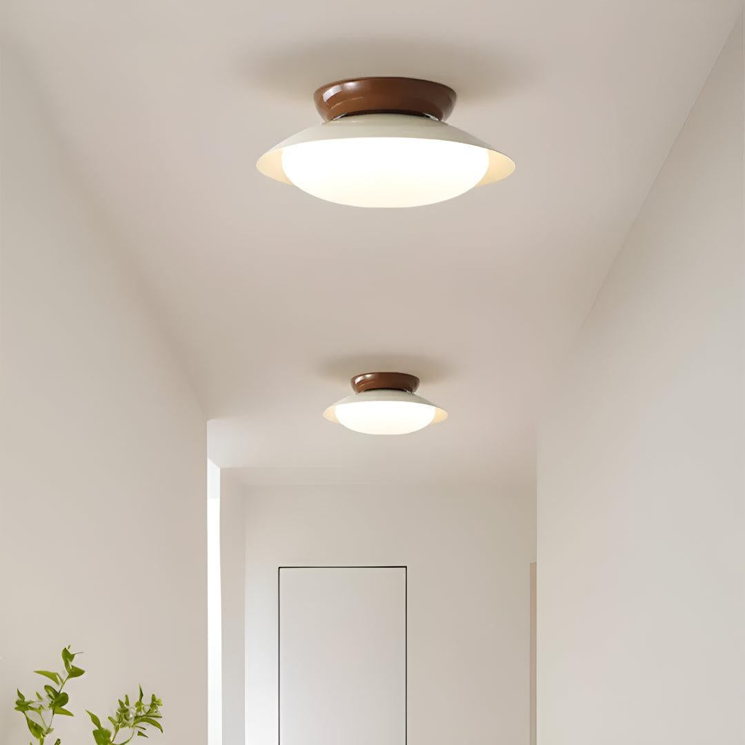 Mid Century Flush Mount Ceiling Light Fixture With Dome Design