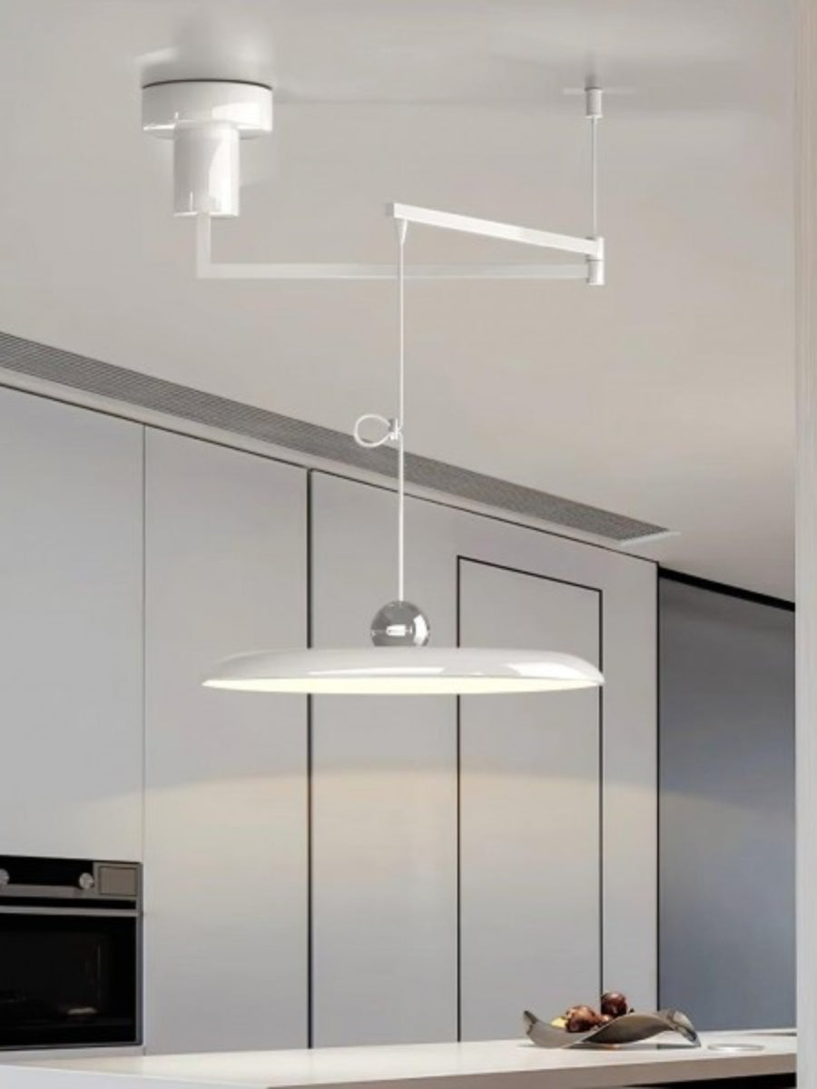 Swing Arm Pendant Light - Minimalist Adjustable Hanging Light Fixture