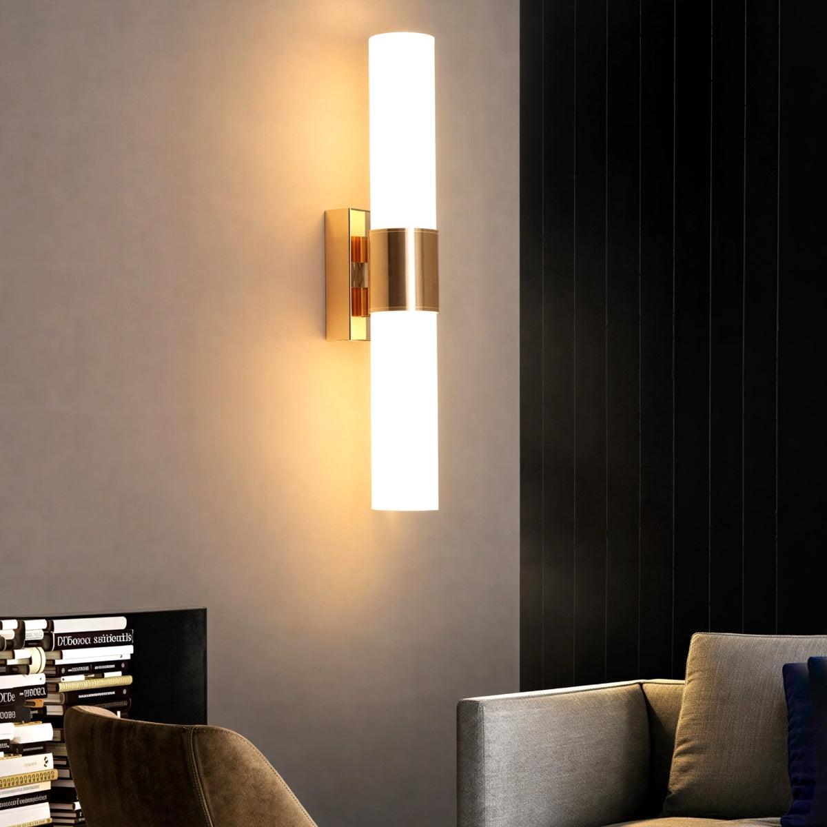 Modern Double Headed Wall Sconce With Up And Down Lighting