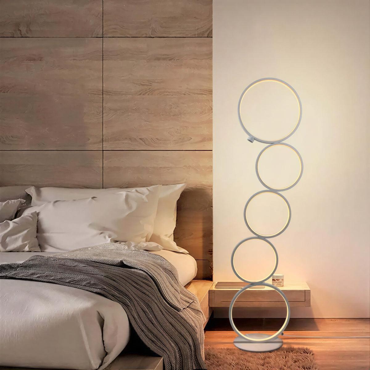 Modern Floor Lamp With Multi Ring Design