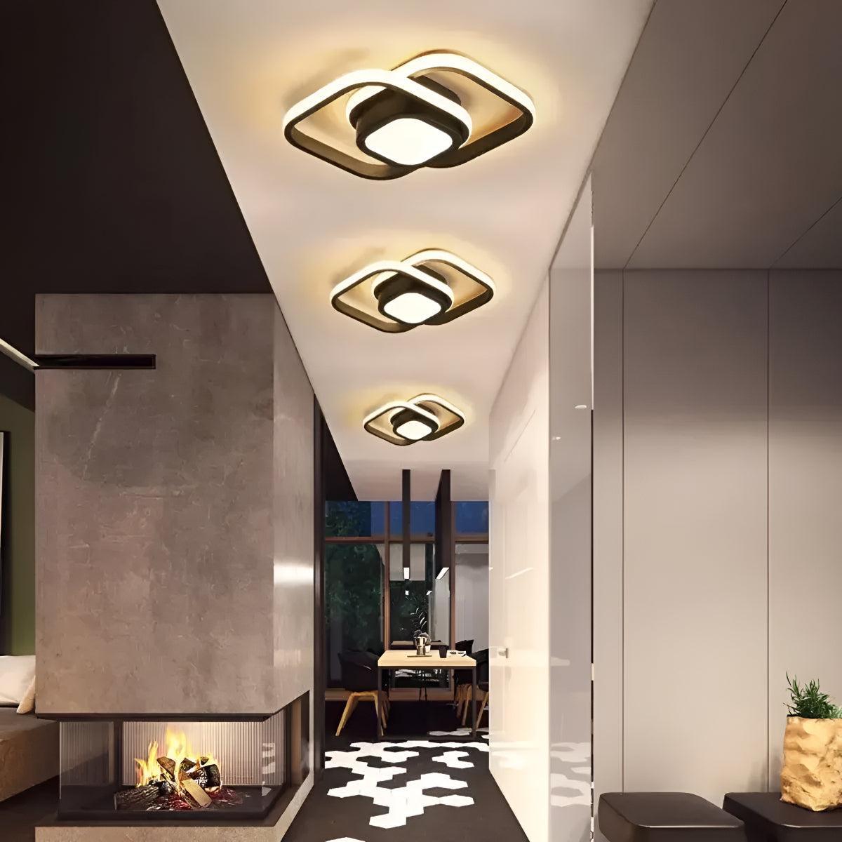 Modern Geometric Ceiling Light For Living Spaces