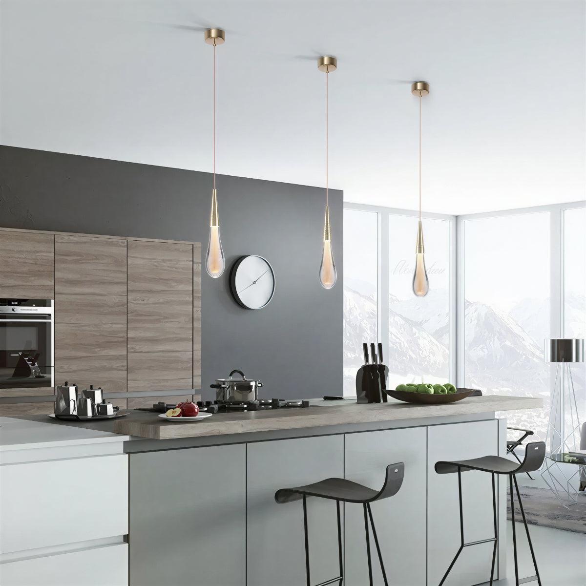 Modern Hanging Teardrop Pendant Light