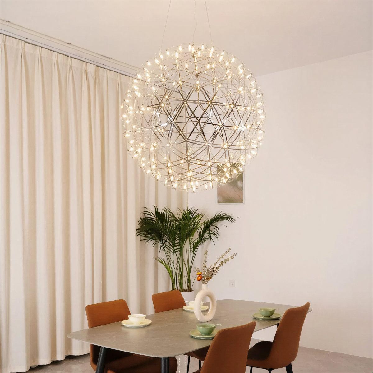 Modern Sphere Chandelier Light Fixture With Globe Style