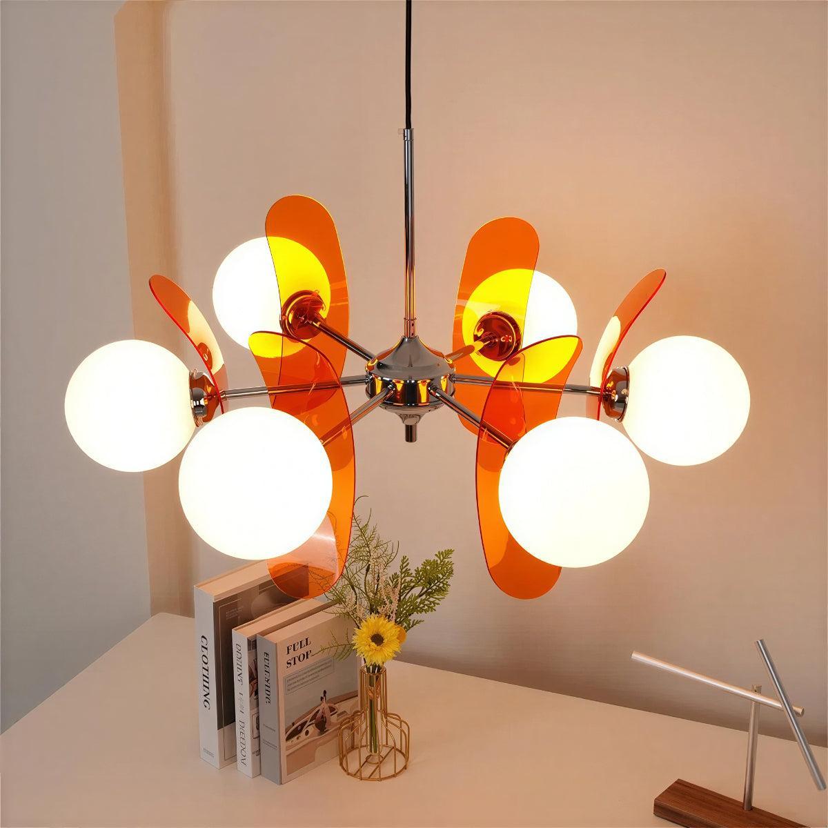 Modern Sputnik Chandelier Light With Glass Globe Shades