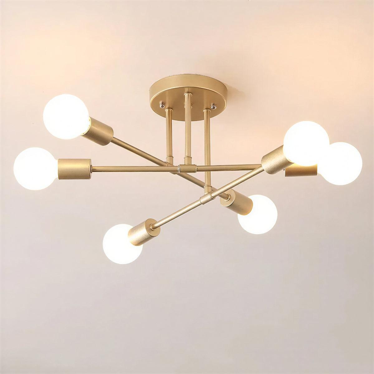 Modern Sputnik Living Room Ceiling Light Fixture for Home