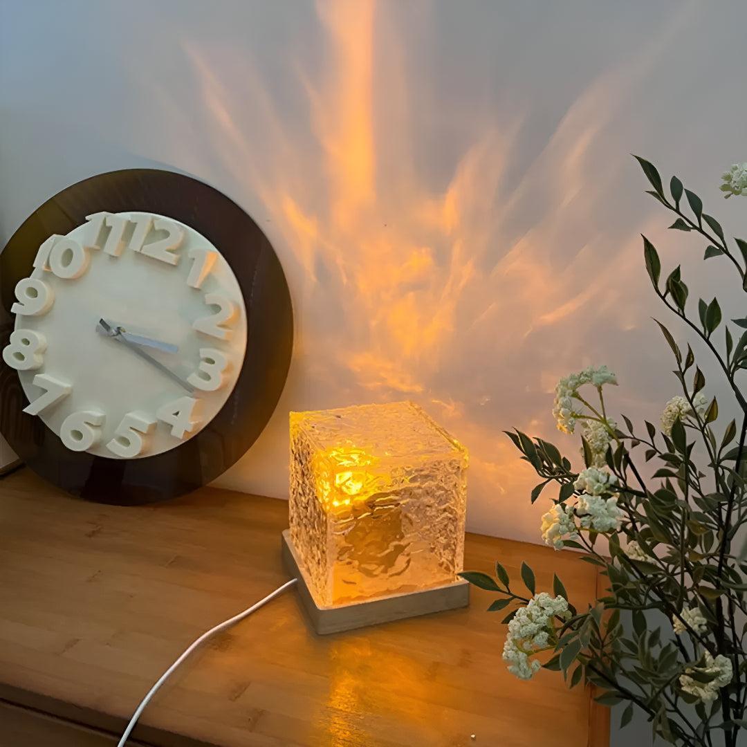Nordic Glass Cube Table Lamp for Ambient Glow