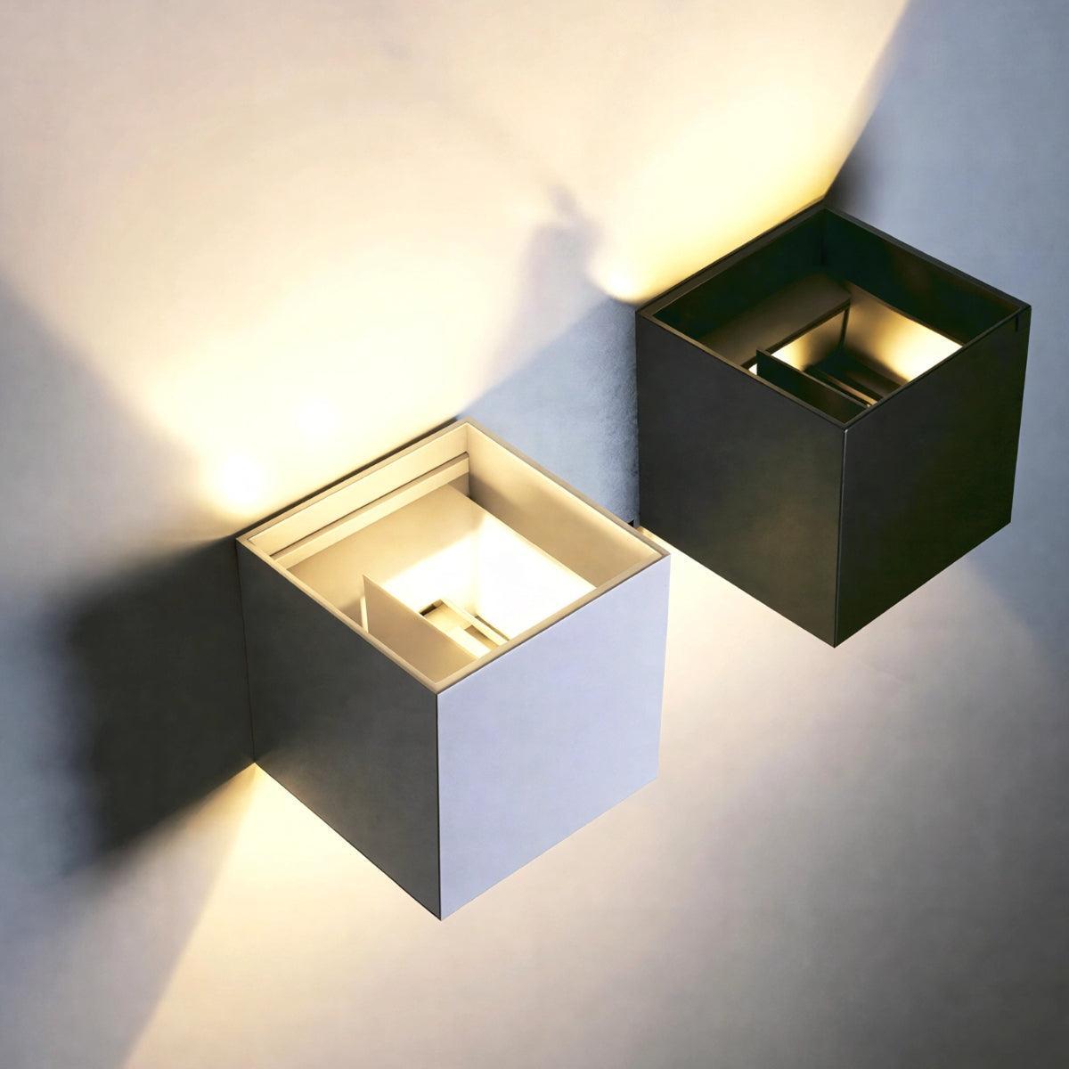 Indoor or Outdoor Square Wall Light With Modern Sconce Fixture Style