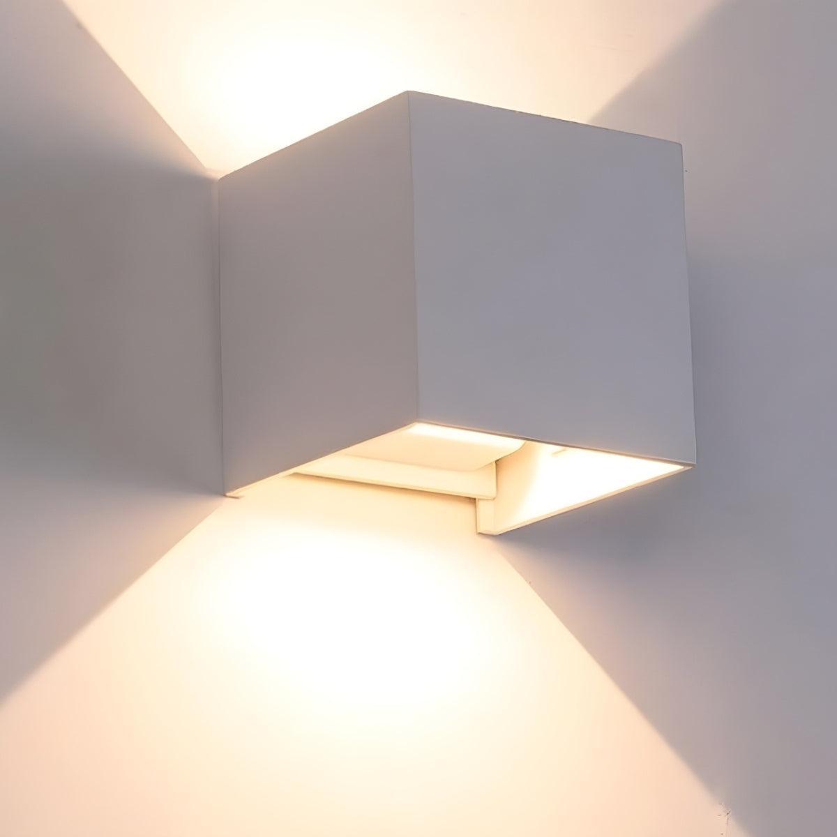 Indoor or Outdoor Square Wall Light With Modern Sconce Fixture Style