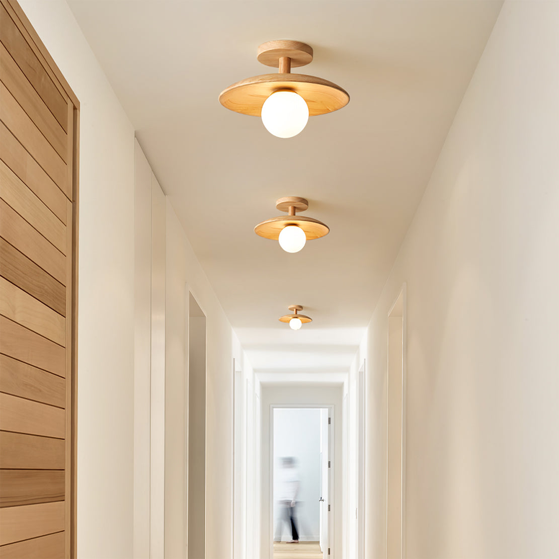 Natural Ash Wood Ceiling Light