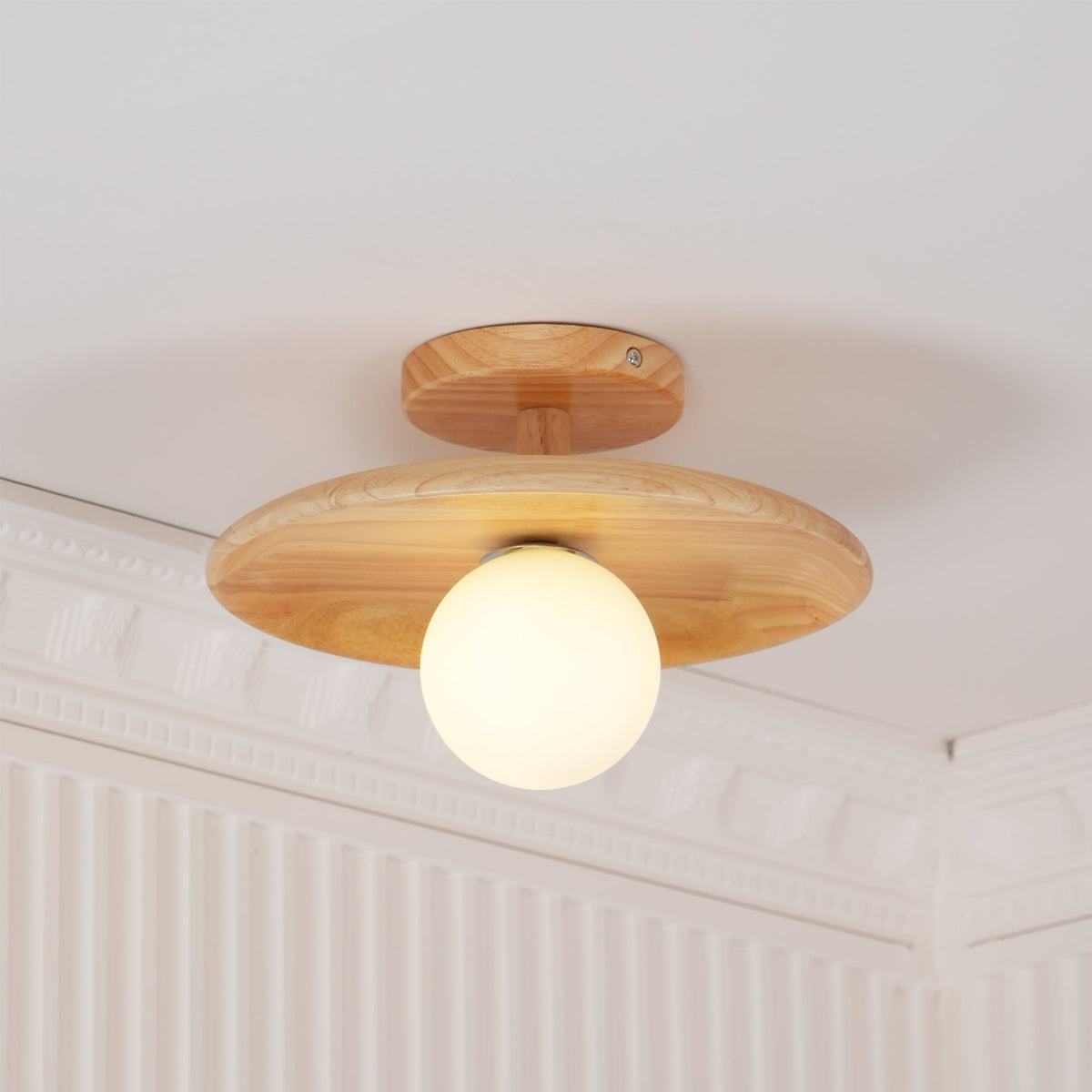 Natural Ash Wood Ceiling Light