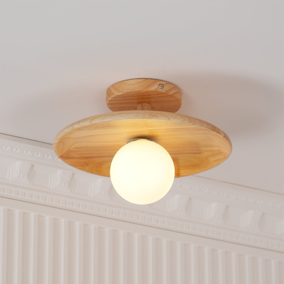 Natural Ash Wood Ceiling Light