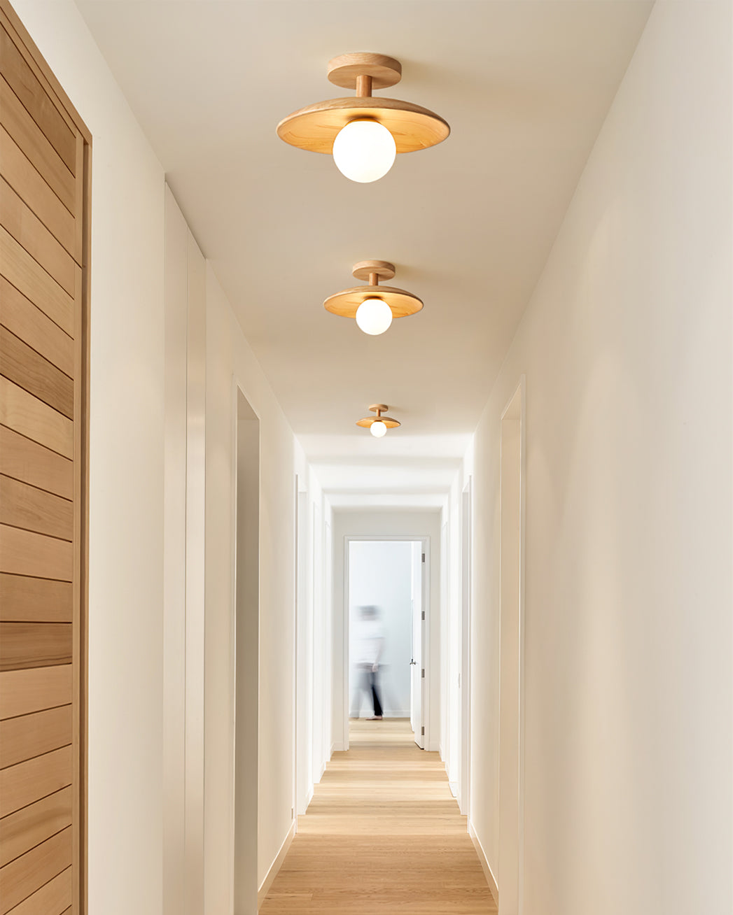Natural Ash Wood Ceiling Light
