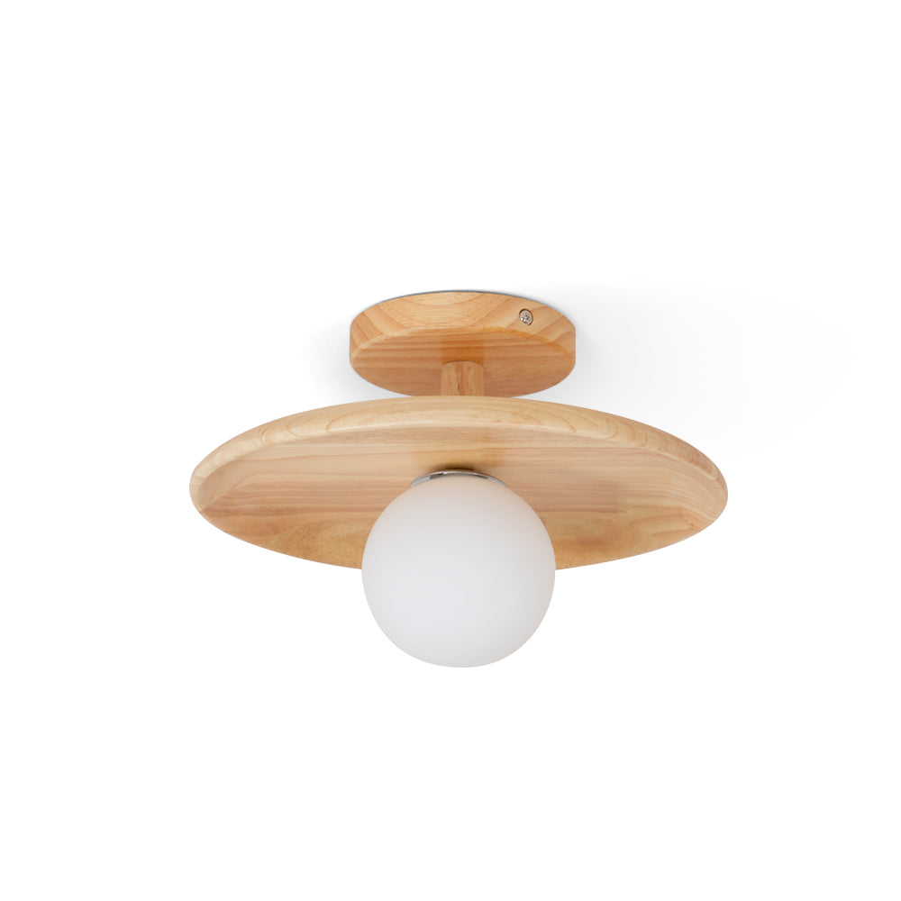 Natural Ash Wood Ceiling Light