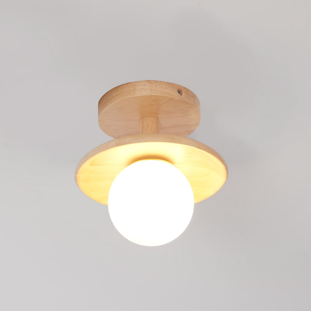 Natural Ash Wood Ceiling Light