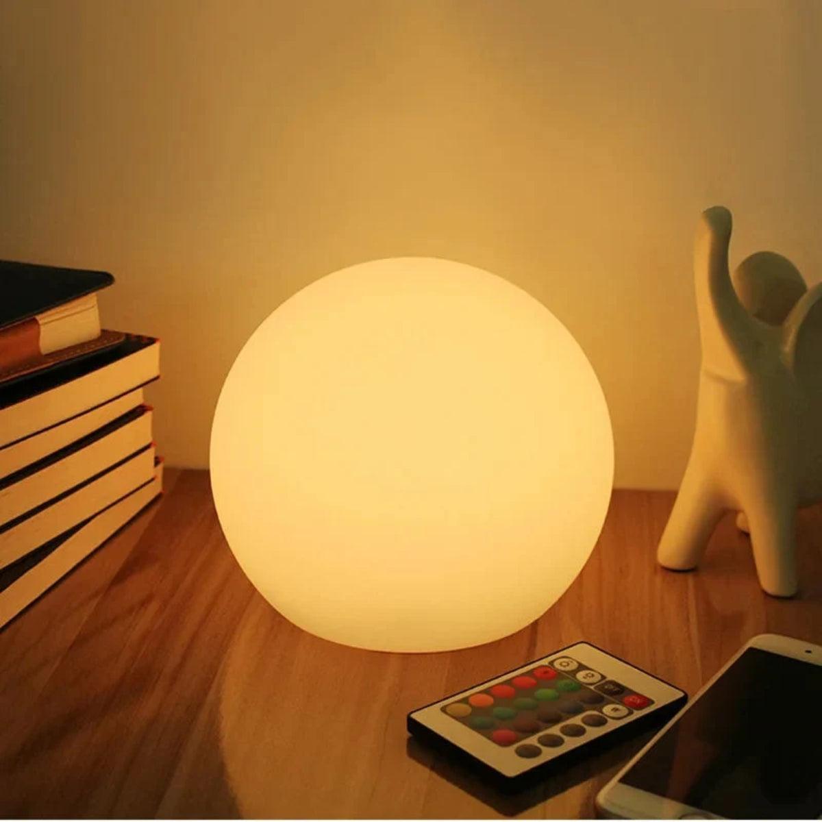 Rechargeable Cordless Globe Table Lamp With Adjustable Brightness Control