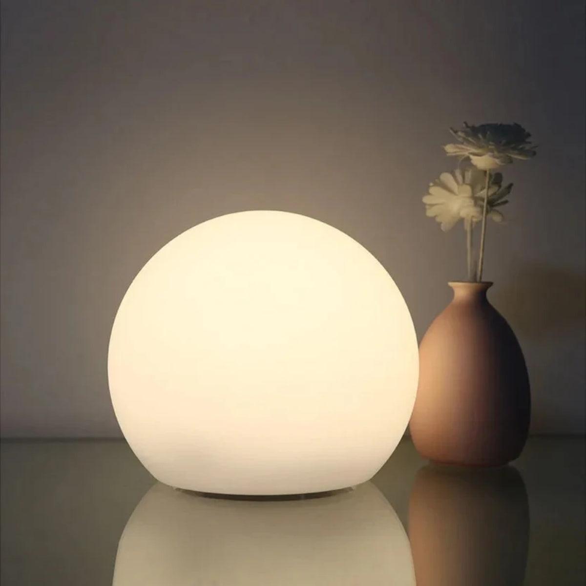Rechargeable Cordless Globe Table Lamp With Adjustable Brightness Control
