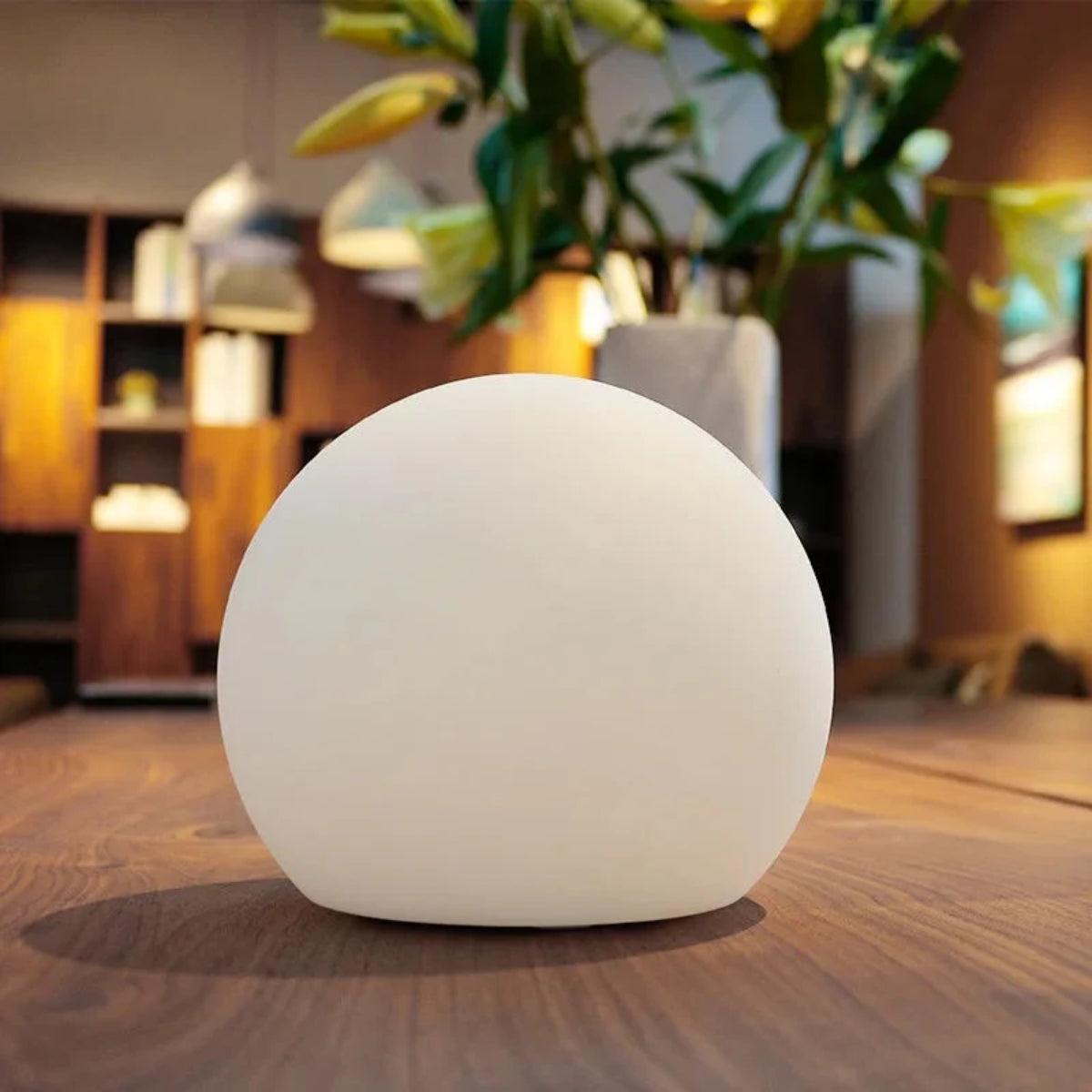 Rechargeable Cordless Globe Table Lamp With Adjustable Brightness Control