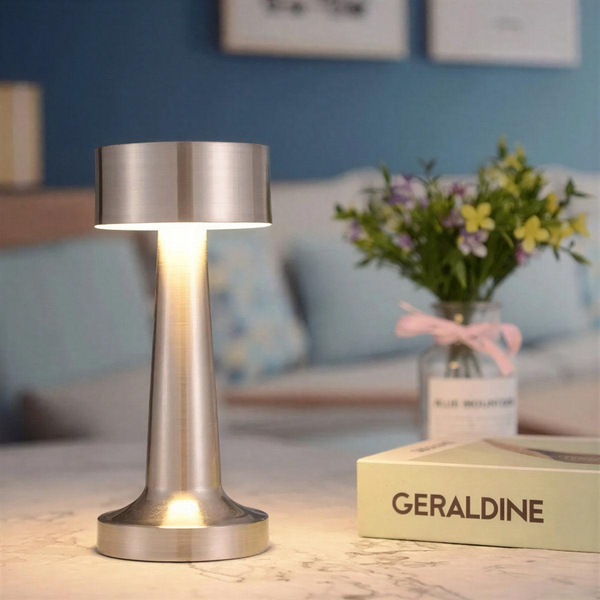 Cordless Rechargeable Table Lamp With Touch Dimming