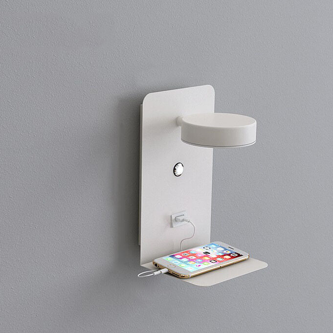 Modern Minimalist Iron Acrylic Square LED USB Rechargeable Wall Sconce Lamp