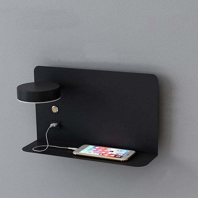 Modern Minimalist Iron Acrylic Square LED USB Rechargeable Wall Sconce Lamp