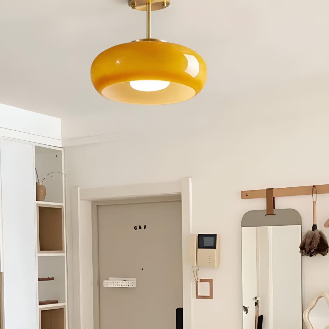Semi Flush Ceiling Lights for Home With Modern Glossy Glass Design
