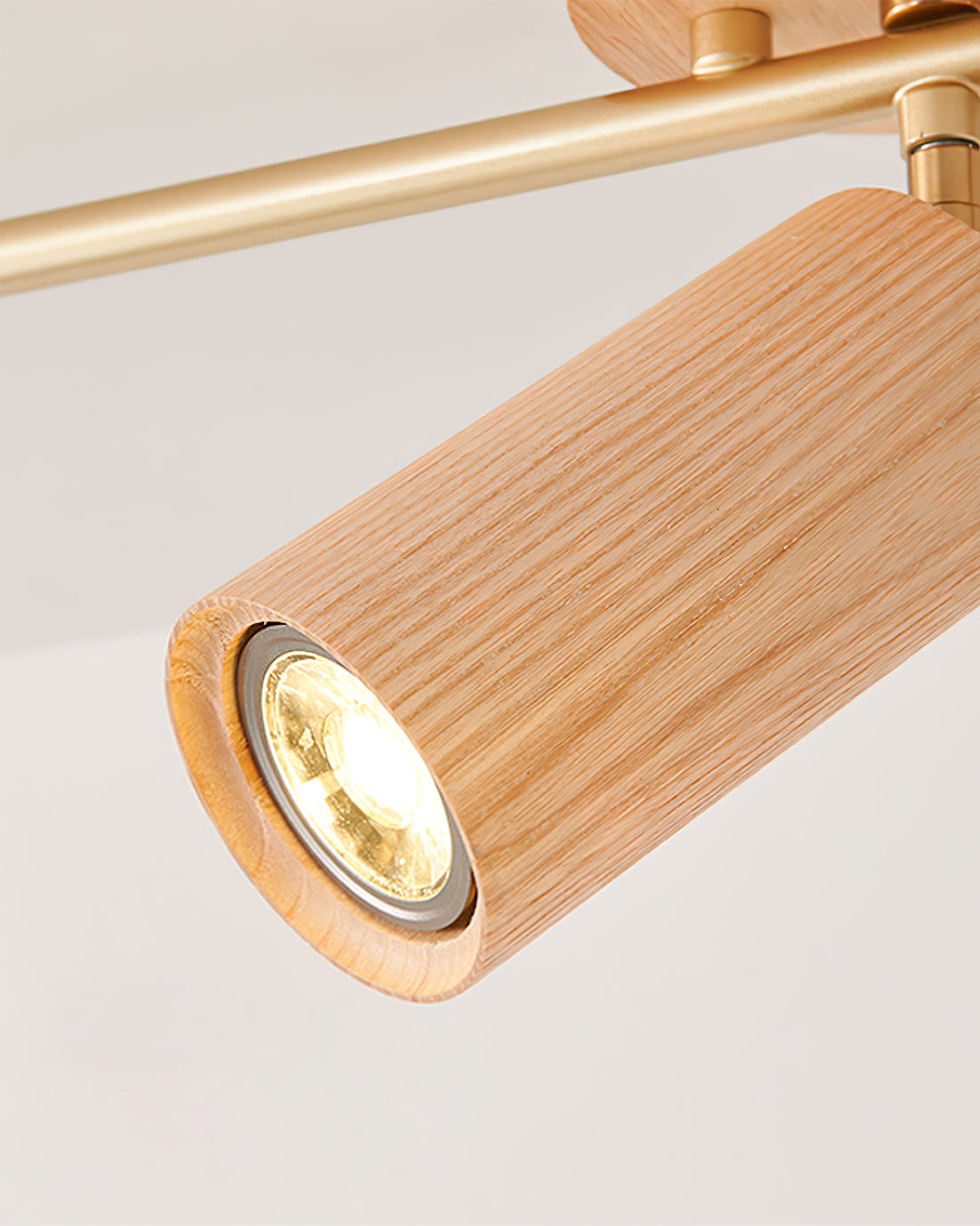 Ash Wood LED Ceiling Spotlight – Adjustable Modern Sustainable Light