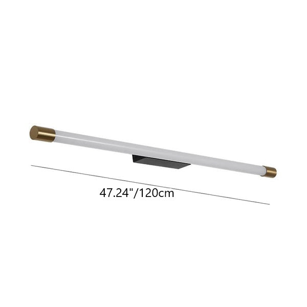 Modern Minimalist Vanity Thin Tube Aluminum PC LED Wall Sconce Lamp for Living Room