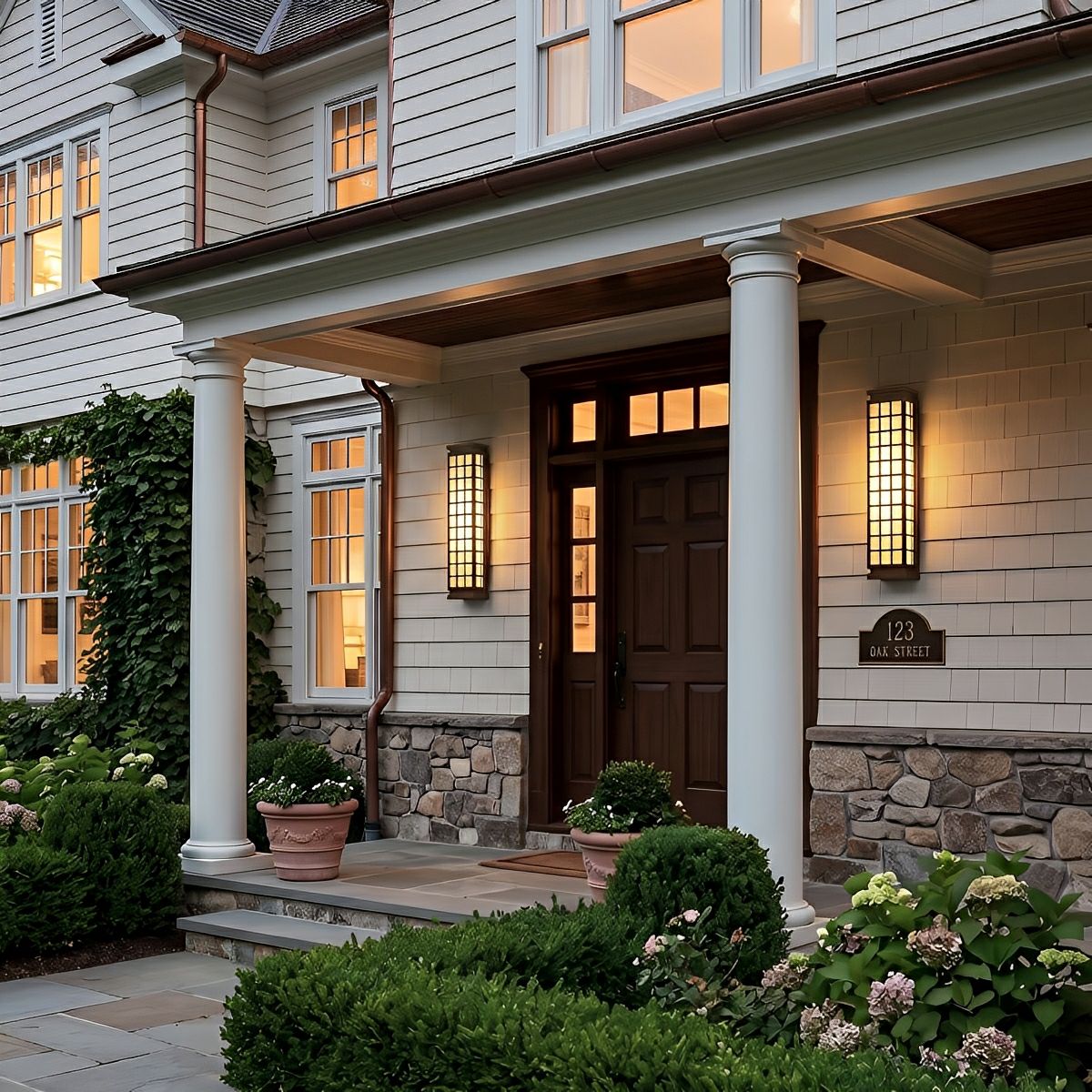 Farmhouse Grid Outdoor Wall Sconce
