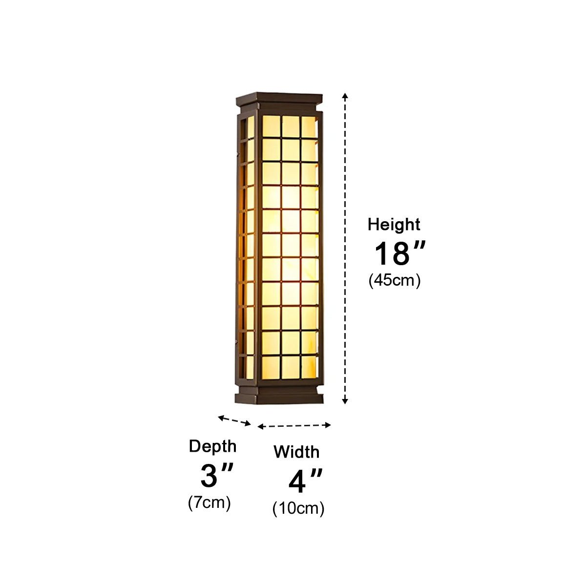 Farmhouse Grid Outdoor Wall Sconce