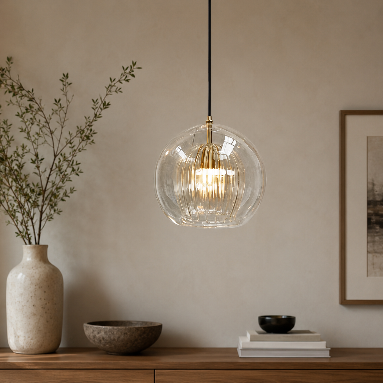 Oryn Glass Globe Light