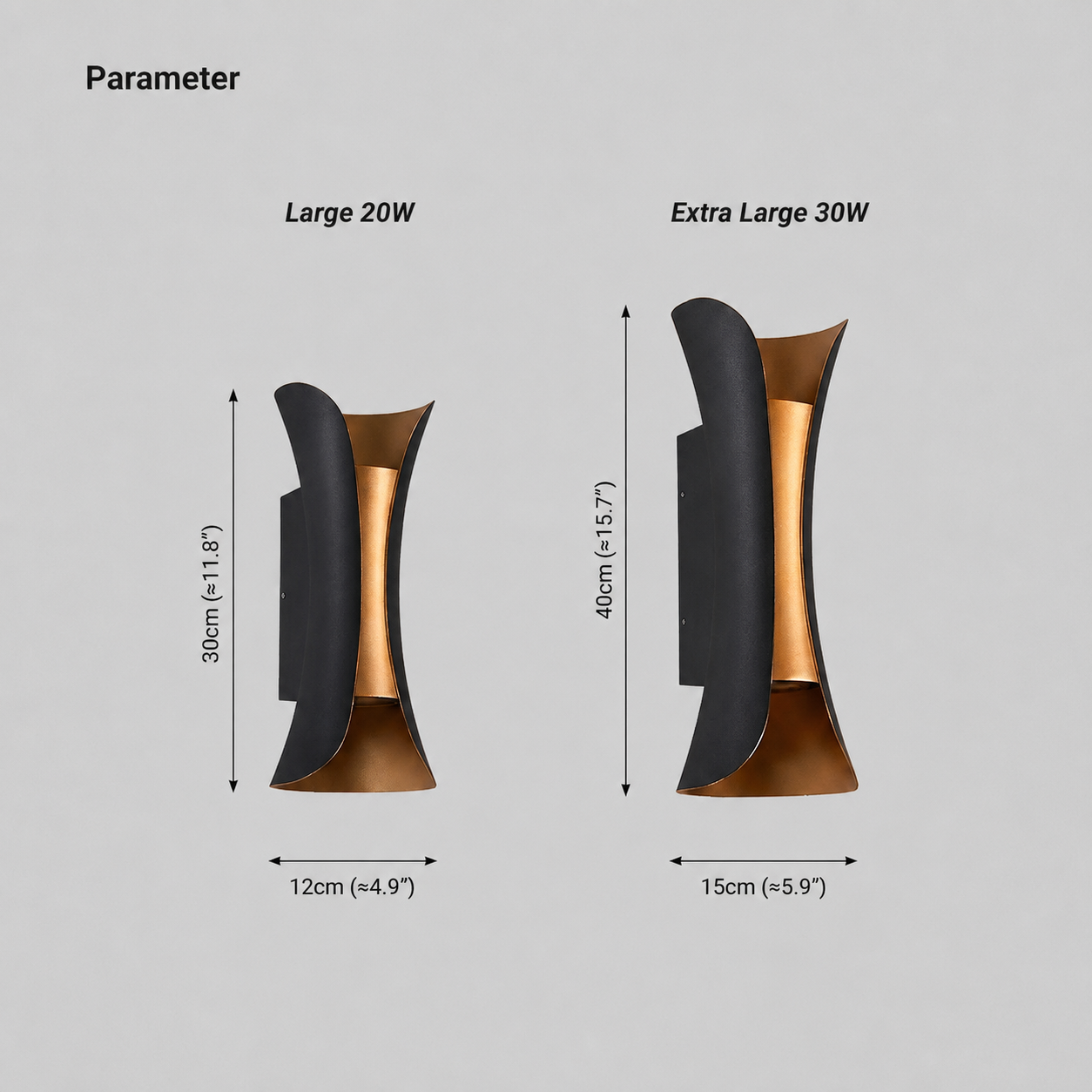 Noxel Curved Outdoor Wall Light