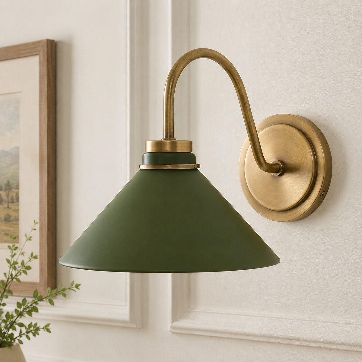 Curved Arm Globe Wall Sconce – Modern Industrial Wall Lamp for Bathroom, Bedroom, and Hallway