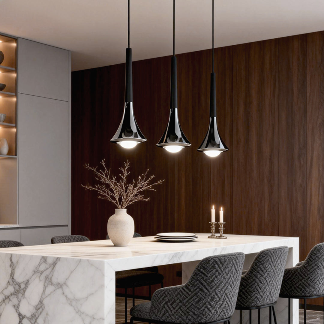 Contemporary Mini Pendant Lights Teardrop Metal Ceiling Light