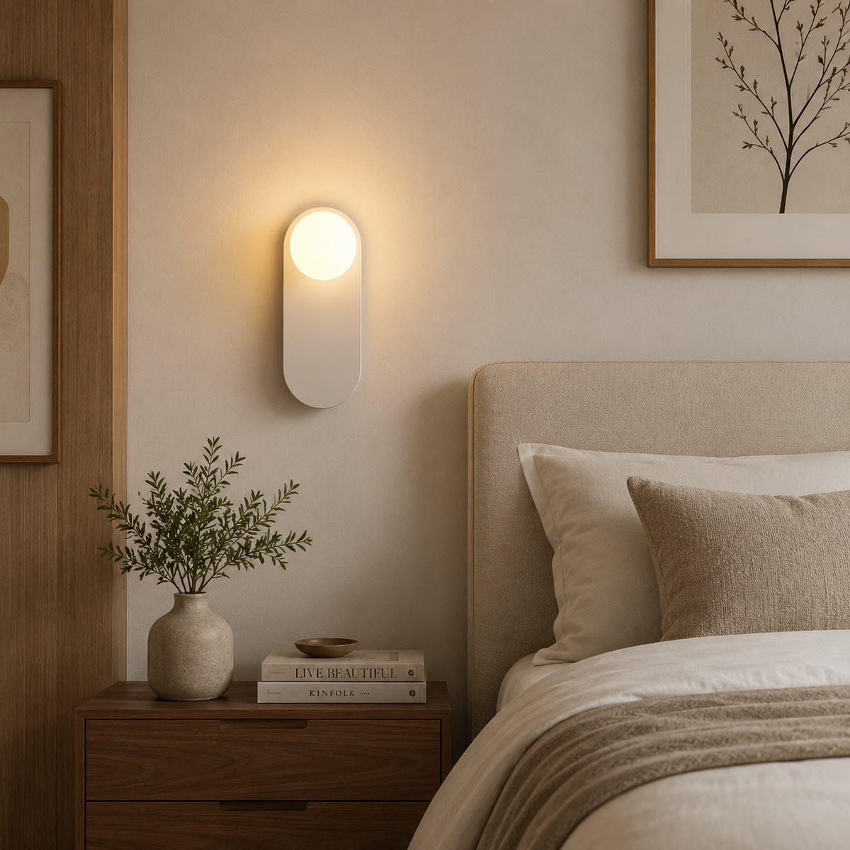 Nordic Minimalist Glass Ring Base 1-Light Wall Sconce Lamp