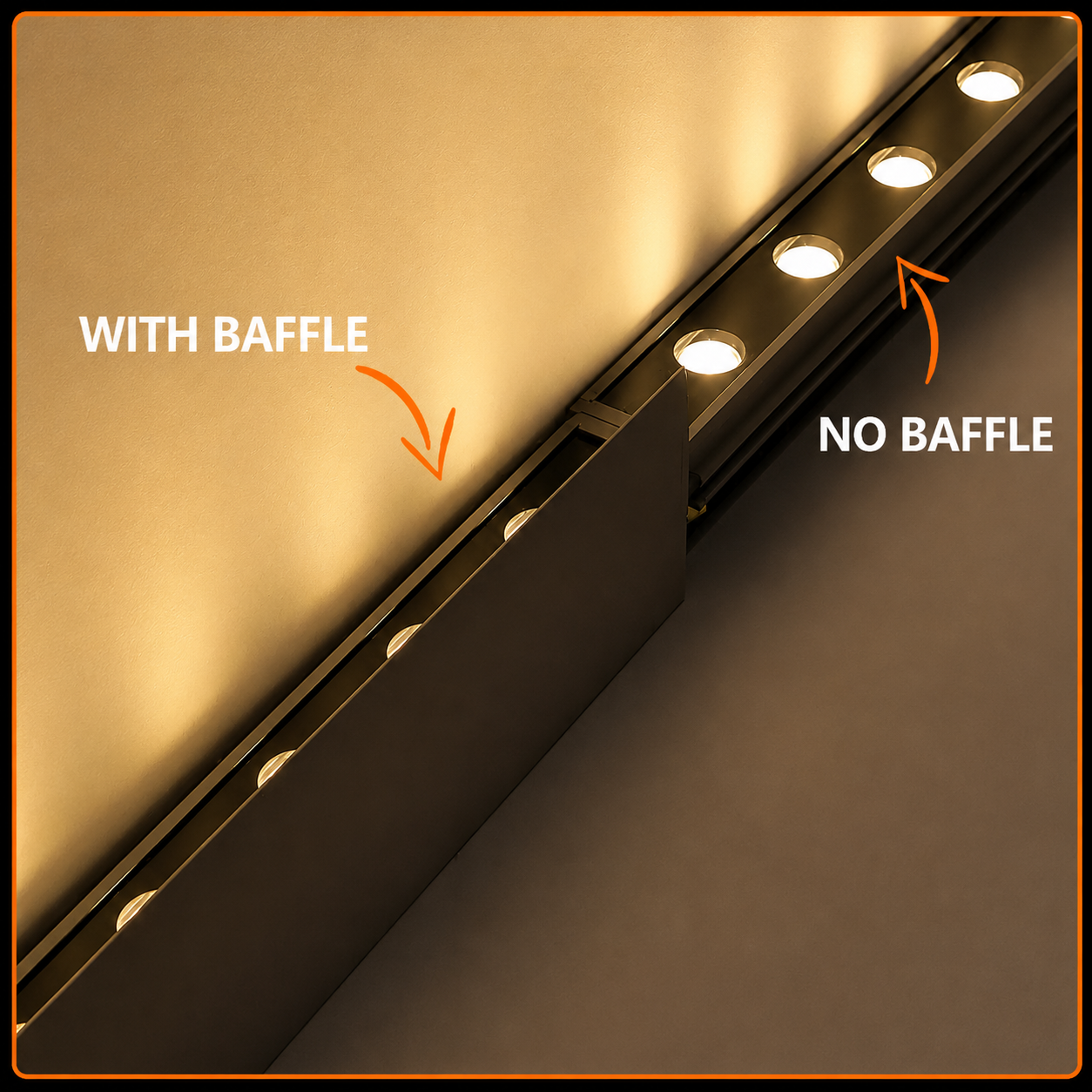 Linear LED Wall Washer Upward Outdoor Aluminum Light