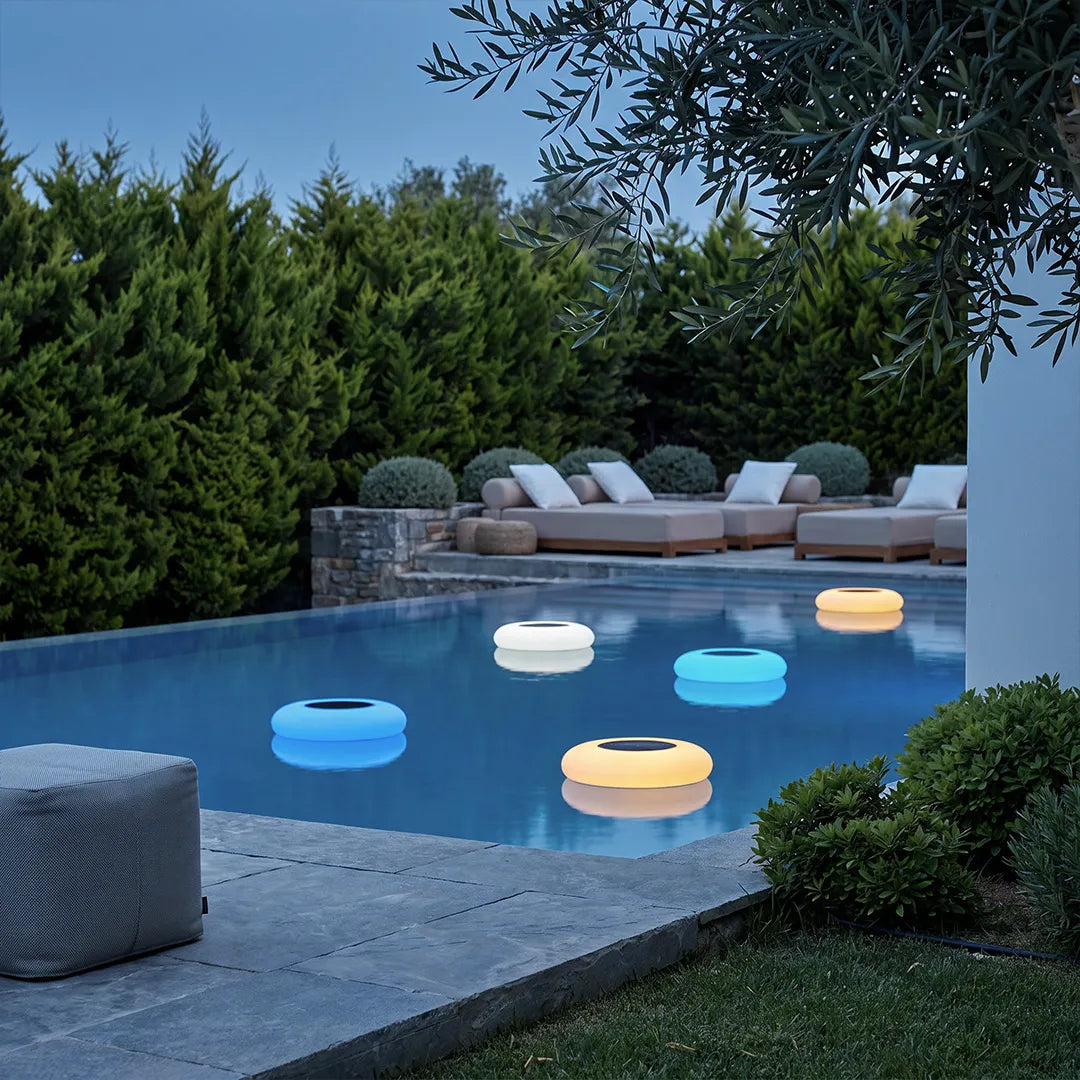 Floating Pond Lamp Rgb Solar-Powered Pool White Light