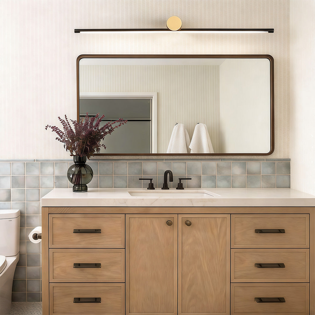 Linear Vanity Light Bar Dual-Color Bathroom Metal Light
