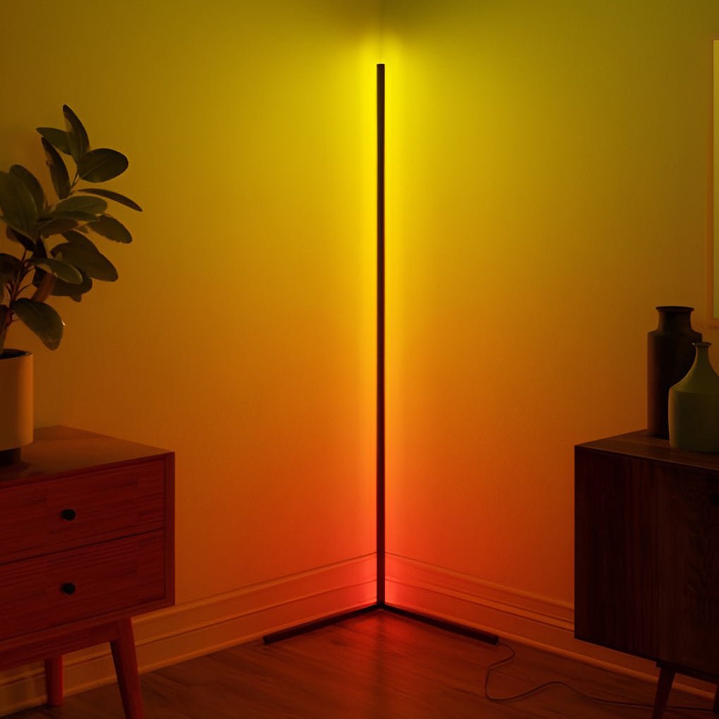 RGB Corner Floor Lamp Modern Minimalist Black LED Lamp
