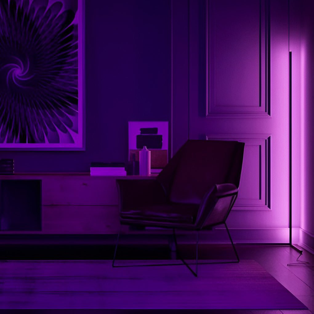 RGB Corner Floor Lamp Modern Minimalist Black LED Lamp