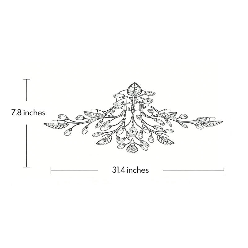 Branch Chandelier Modern Vintage Crystal LED Light