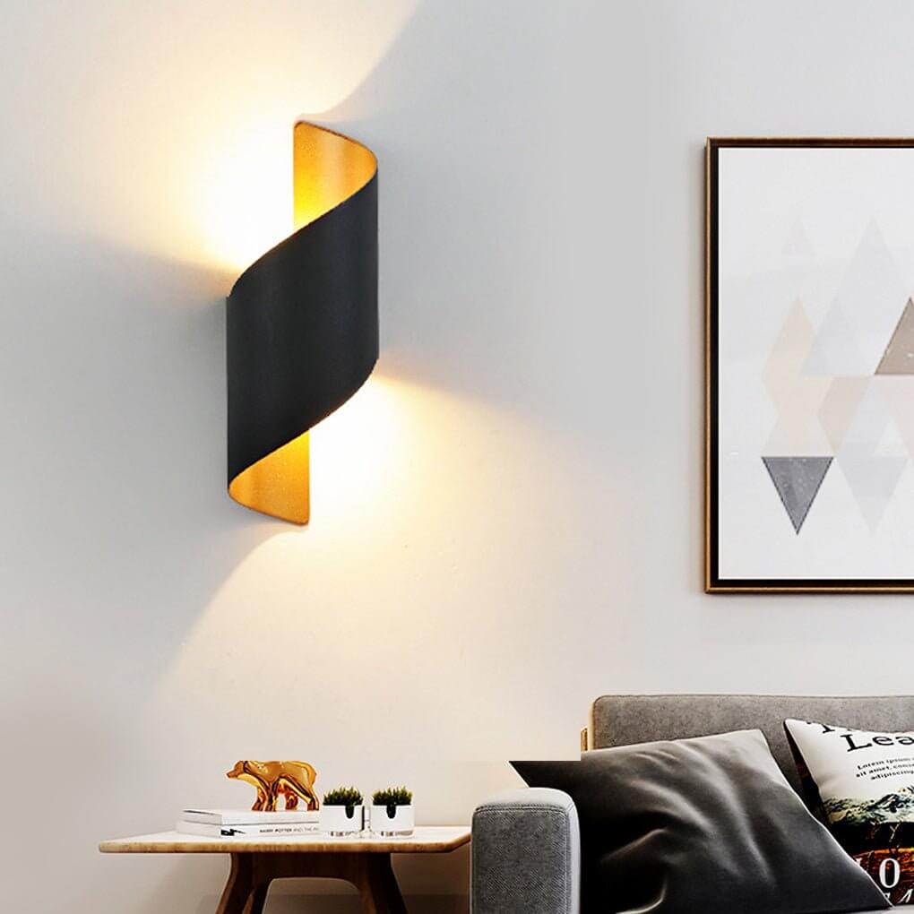 Modern Spiral Wall Light Dual-Sided Lighting LED Waterproof Light