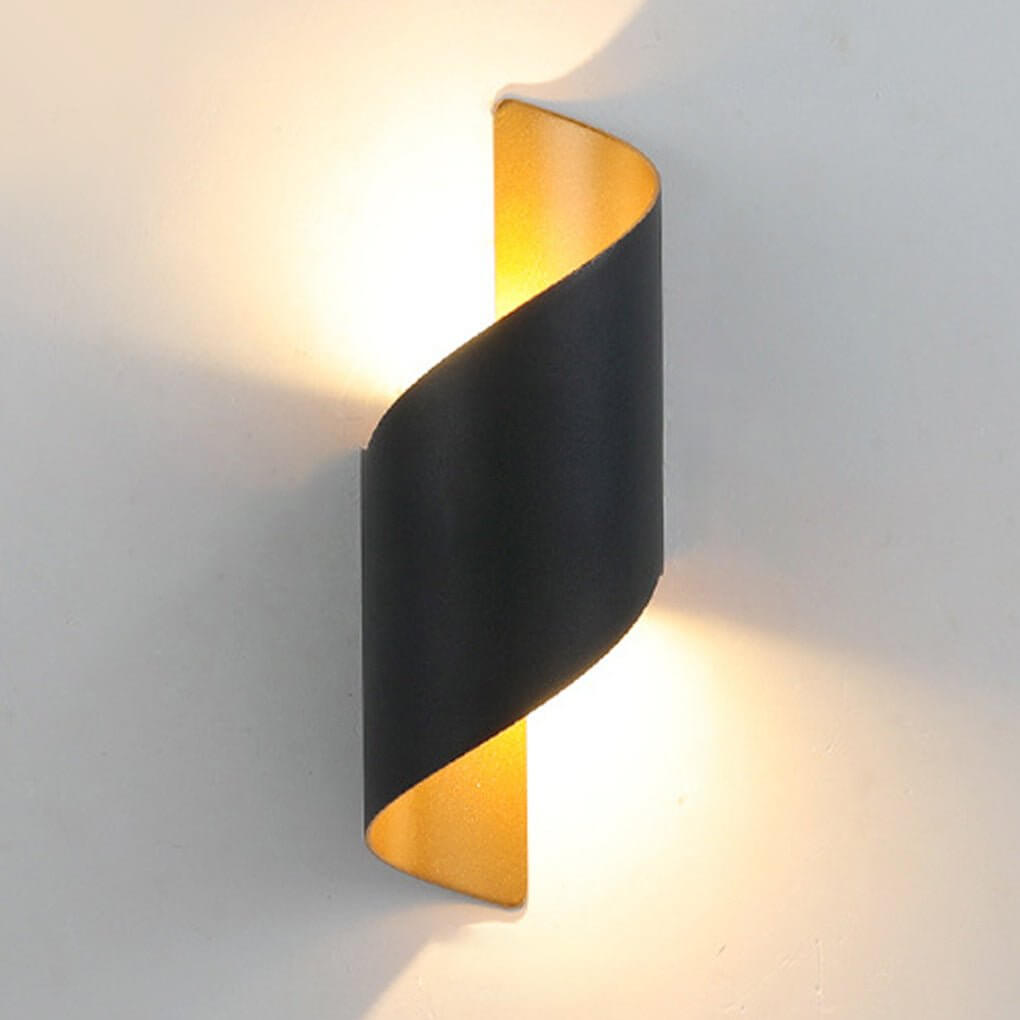 Modern Spiral Wall Light Dual-Sided Lighting LED Waterproof Light
